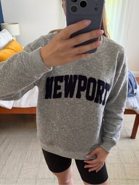 Like new! Newport terrycloth detail crewneck sweatshirt